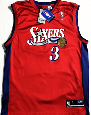 RETRO-NWT-L ALLEN IVERSON PHILADELPHIA 76ERS CIRCA 1997-2000 NBA