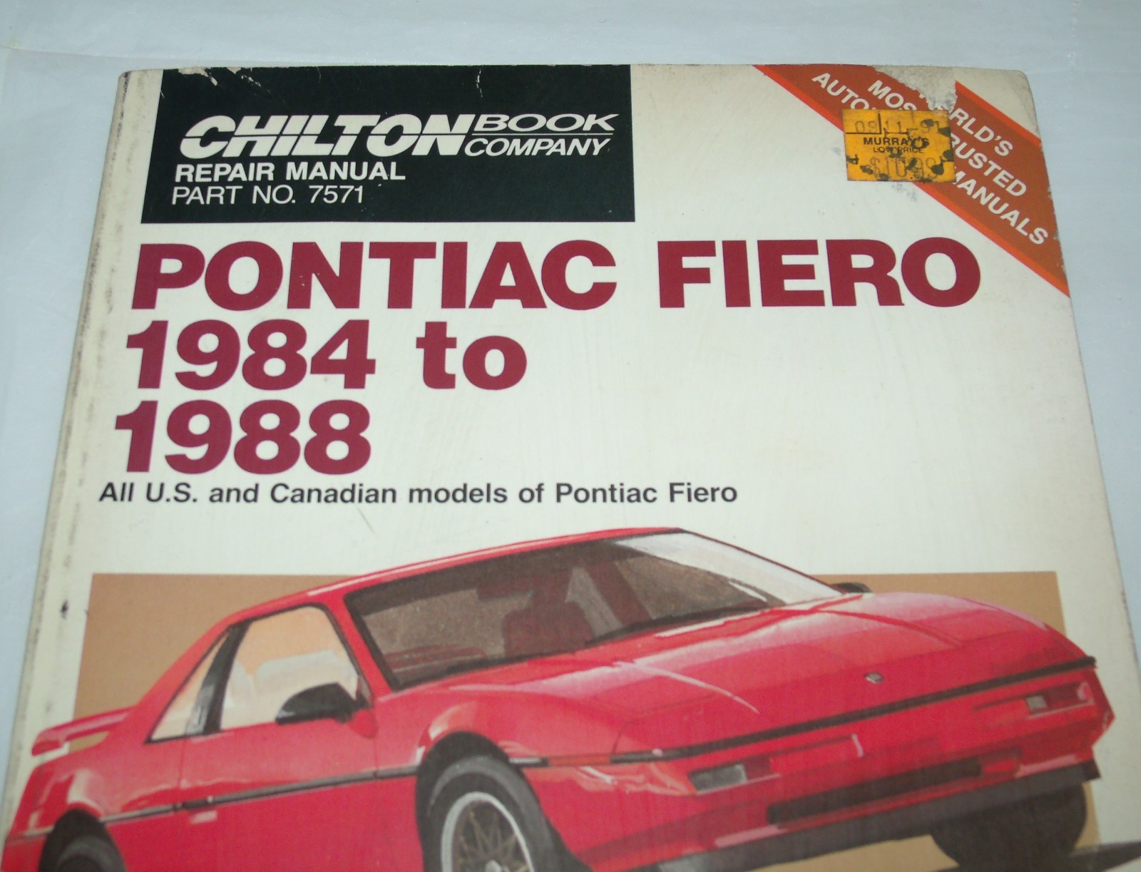1984-1988 Pontiac Fiero Owner's Workshop Manual Chilton Service & Repair  Manuals | eBay