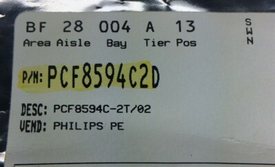 PCF8594C-2D PHILIPS IC EEPROM Serial-I2C 4K-bit 512 x 8 3.3V/5V 8-Pin 4 PIECES
