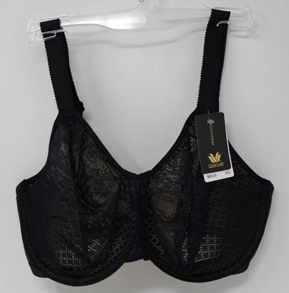 Wacoal Visual Effects Minimizer Bra 857210 30G Black NEW w/ Tags - Image 4 of 4