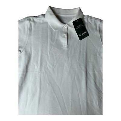 L.L Bean Men's Short Sleeve Relaxed Fit Size M White