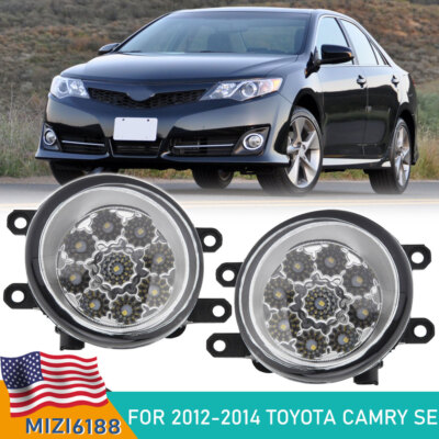For 2012-2014 Toyota Camry SE Front Bumper LED Fog Lights Lamps Left&Right Side