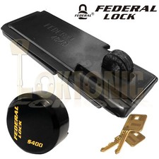 Federal High Security Hardened Steel Hasp and Staple + Shackless Puck Padlock