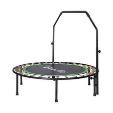 NNEDSZ 48inch Round Fitness Trampoline Rebounder Adjustable Handrail Green