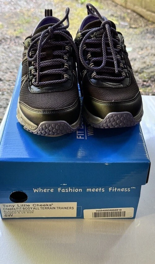 Tênis Tony Little Cheeks Fit Body All Terrain Trail Feminino 6 Largo Preto Roxo - Imagem 4 de 4