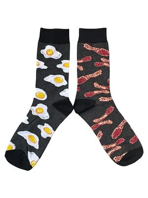 SOCK SHACK Mens Odd Bacon And Eggs Protein Socks 6-10 UK / 39-44 Eur / 7-11 US