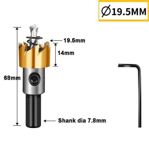 12 mm - 80 mm HSS Titanium Drill Bit Hole Saw Stainless Steel Metal Alloy Cutter - Picture 18 of 47