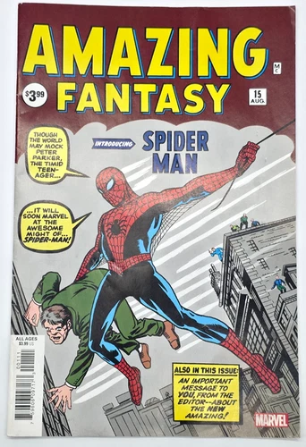 Amazing Fantasy #15 Facsimile Edition 1st Appearance Spider-Man 2019 Marvel