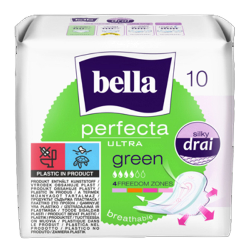 5900516305390 Podpaski BELLA Perfecta Ultra Green Silky Drai 10 szt Bella 2890₽