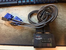 Linkskey 2-Port VGA USB KVM Switch Audio Mic LKU-S02ASK Tested