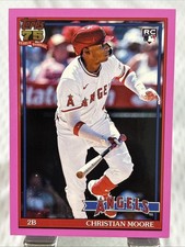 2026 Topps Series 1 Christian Moore- 1991 Trinite Pink Parellel- Angels SSP