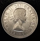1955 Canada Canadian Caribou Quarter 25 Cents Elizabeth II 80% Silver 2