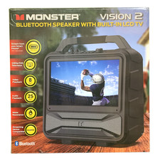 Monster Vision 2 Portable Bluetooth Speaker and Built-In 15.6" LCD TV, 1080p FHD