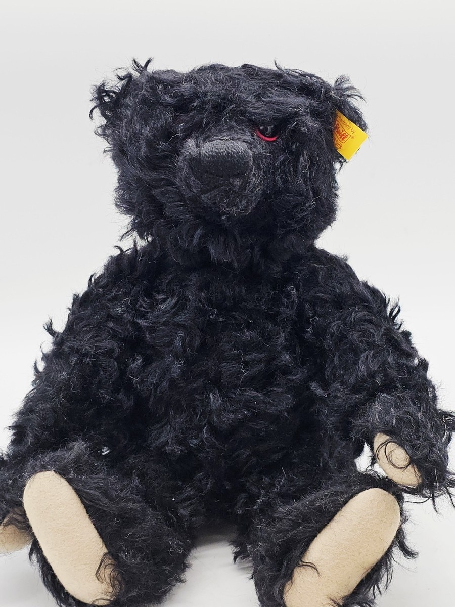 Vintage Steiff Plush Titanic Black Mourning Teddy Bear Red Eyes