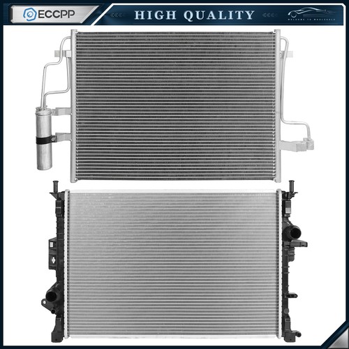 Aluminum Radiator & AC Condenser Cooling Kit For 2013-2016 Ford Escape – ECCPP E837795CP – 1-Year Warranty