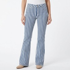 Rock&roll Brand Rock & Roll Denim Flared Leg Pants Women See Measurements