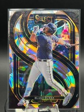 2025 Panini Select Blake Burke Premier Silver Cracked Ice #197 Brewers