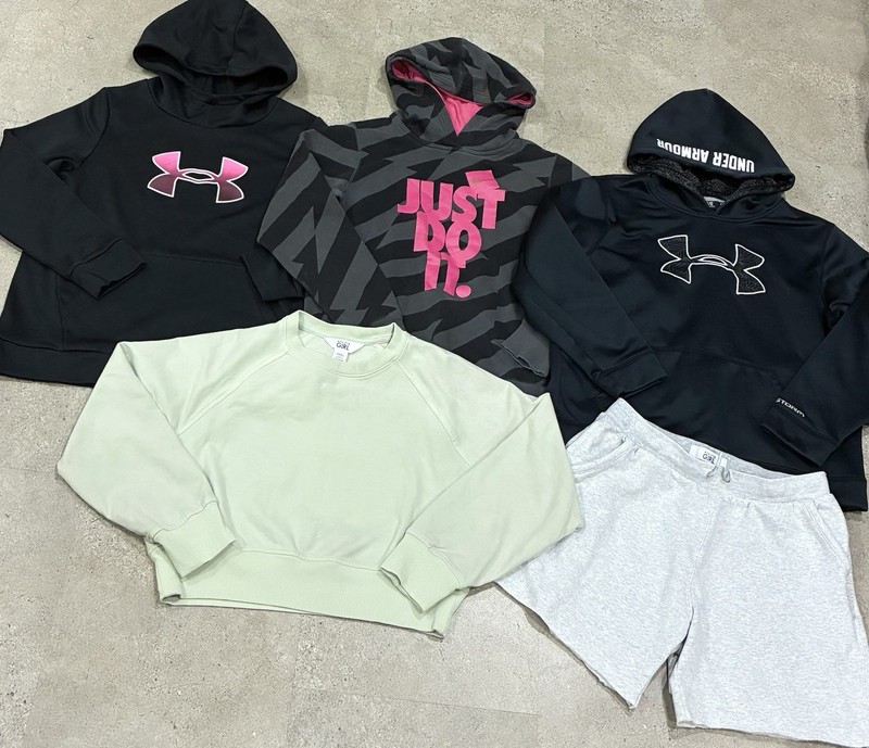 Girls ATHLETA/NIKE/UNDER ARMOUR Sweatshirts & Sweat Shorts, sz Large (14)
