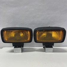 Vintage Aris Blazer Series 4 Halogen Dark Amber Fog Lights Tested W Clamp 1095k