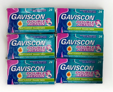 Image of 6x 24 Gaviscon Double Action Mint Flavour Chewable Tablets - 144 Tablets