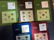 COIN SETS OF ALL NATIONS- BAHAMAS,BRUNEI, BRITAIN/IRELAND, MALDIVES, ANTIGUA #9