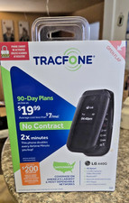 TRACFONE LG 440G Black Flip Cellular Phone, 3G 1.3 MP Camera, New In Box