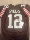 CLEVELAND BROWNS SHEDEUR SANDERS #12 SIGNED FOOTBALL JERSEY W/ COA