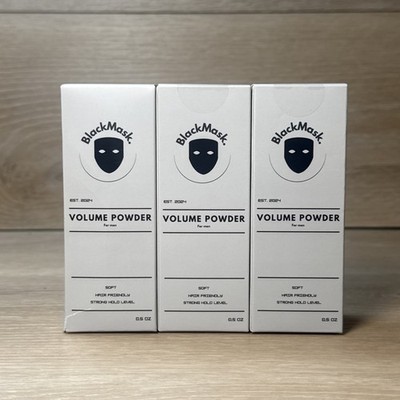 3 BlackMask Texture Powder for Men, Natural Hair Volume & Strong Hold New In Box