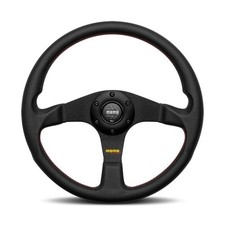 Genuine Momo Tuner Black Leather 350mm Steering Wheel