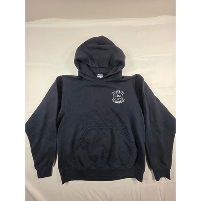 Jerzees NuBlend CLB Lucky 13 Clover Graphic Hoodie Black Mens Medium Sweatshirt