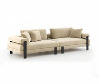 Designer Sofa 2 Sitzer Modern Couch Polster Beige Sofas Designsofa Neu