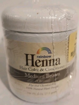 *NEW* Rainbow Research Henna Hair Color & Conditioner Medium Brown 4oz Sealed