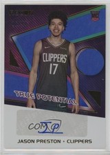 2021-22 Panini Recon True Potential Signatures Blue 6/49 Jason Preston Auto hn8