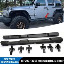 6 Running Boards For 2007-2018 Jeep Wrangler Jk 4 Door Side Steps Nerf Bars
