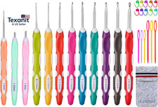 Ergonomic Crochet Hooks Set with Case, 12PCS Crochet Hooks for Arthritic Hands,