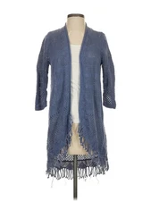 H By Halston Women Blue Cardigan XS