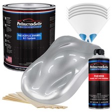 Productionshop High Gloss Bright Silver Acrylic Enamel Gallon Kit Auto Paint