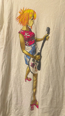 Noodle Gorillaz Gfoot Men s T-Shirt L - Rare