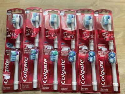 Colgate 360 Optic White Platinum 2 Replacement Soft Brush Heads  Lot Of 6 