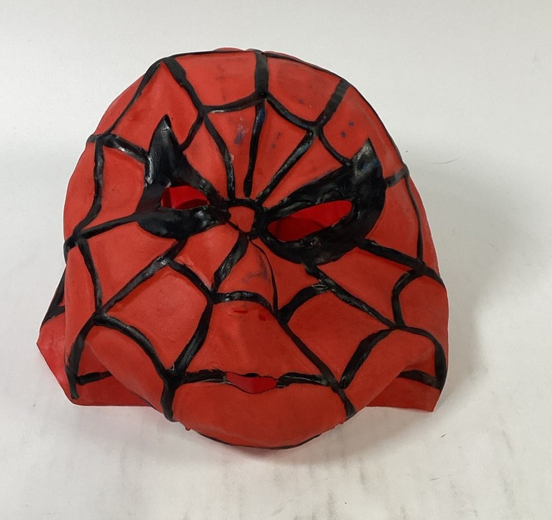 Vintage Marvel Comics Ben Cooper Rubber Spider-Man Halloween Mask Style #129