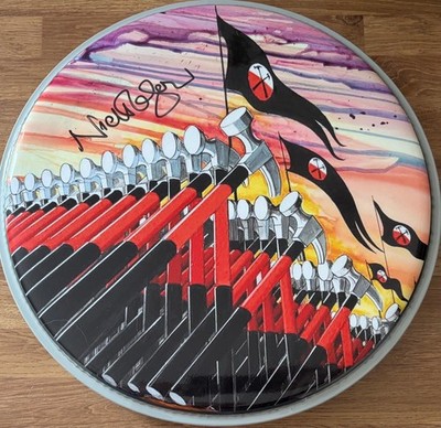 Pink Floyd The Wall  Signed Autograph 10'' Drumhead Nick Mason Proof Photo