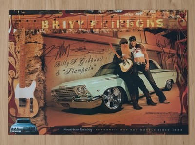 Billy Gibbons hand signed autograph American Racing Slampala Poster 18 x 24 ZZ