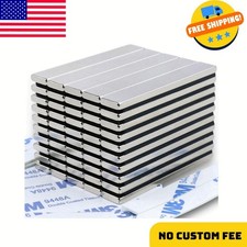 Strong Neodymium Bar Magnets 50 Pack - 2X Stronger, 2X Thicker, Powerful Rare