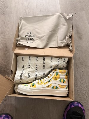VANS S.R. Studio L.A. CA. OTW Men s High Top Lace Up Sneaker White/Yellow/Green