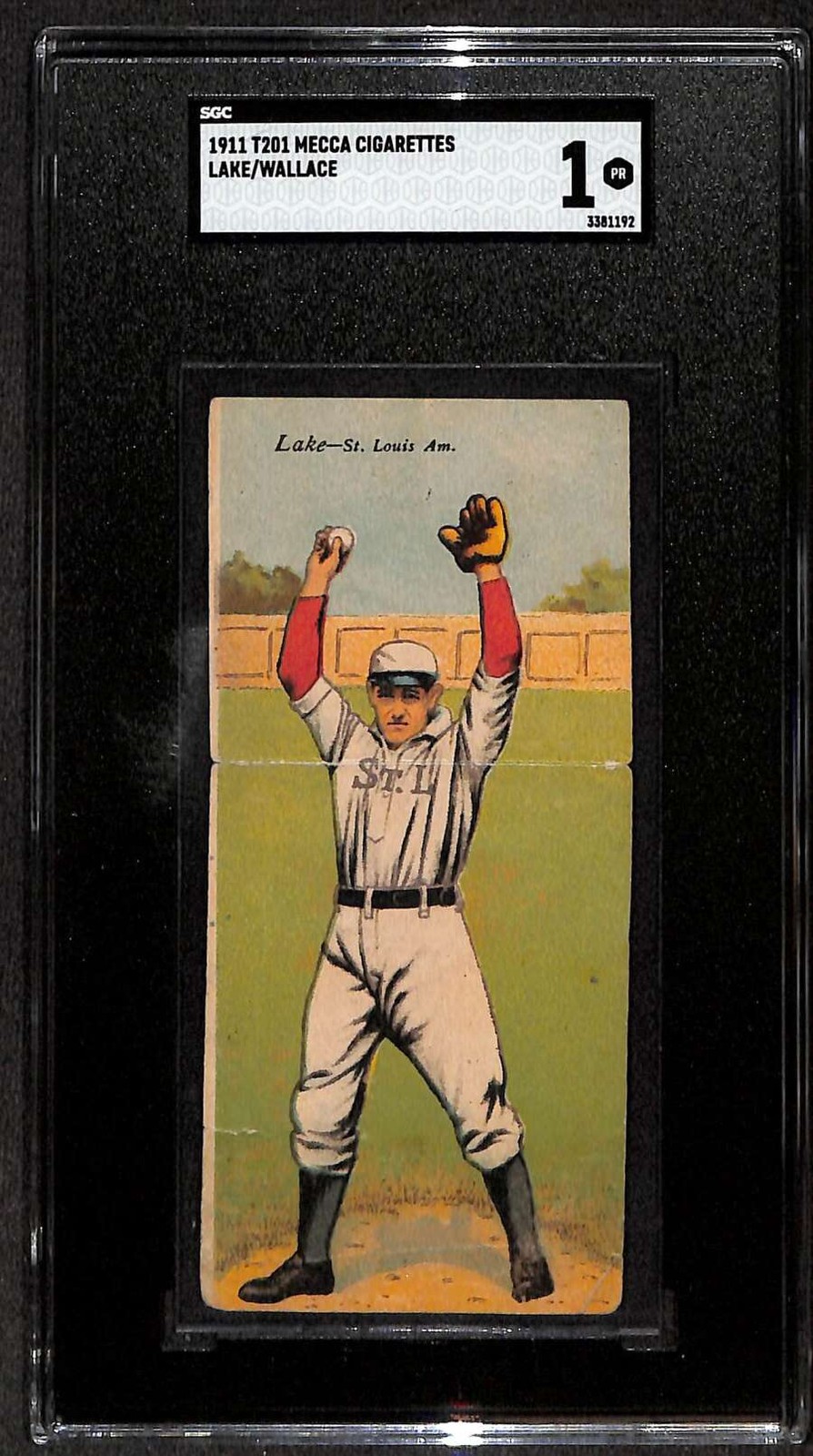 1911 T201 #48 Bobby Wallace/Joe Lake  SGC 1 POOR B98973