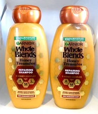 Garnier Whole Blends Repairing Shampoo Honey Treasures 12.5 Fl Oz 2-PACK