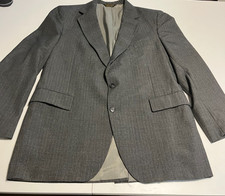 Made In USA Men's Blazer Gray large 42 Dry Clean Two Button Pocket