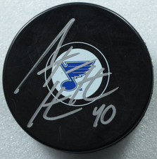 St. Louis Blues Carter Hutton Signed Autographed Puck NHL Hockey Goalie