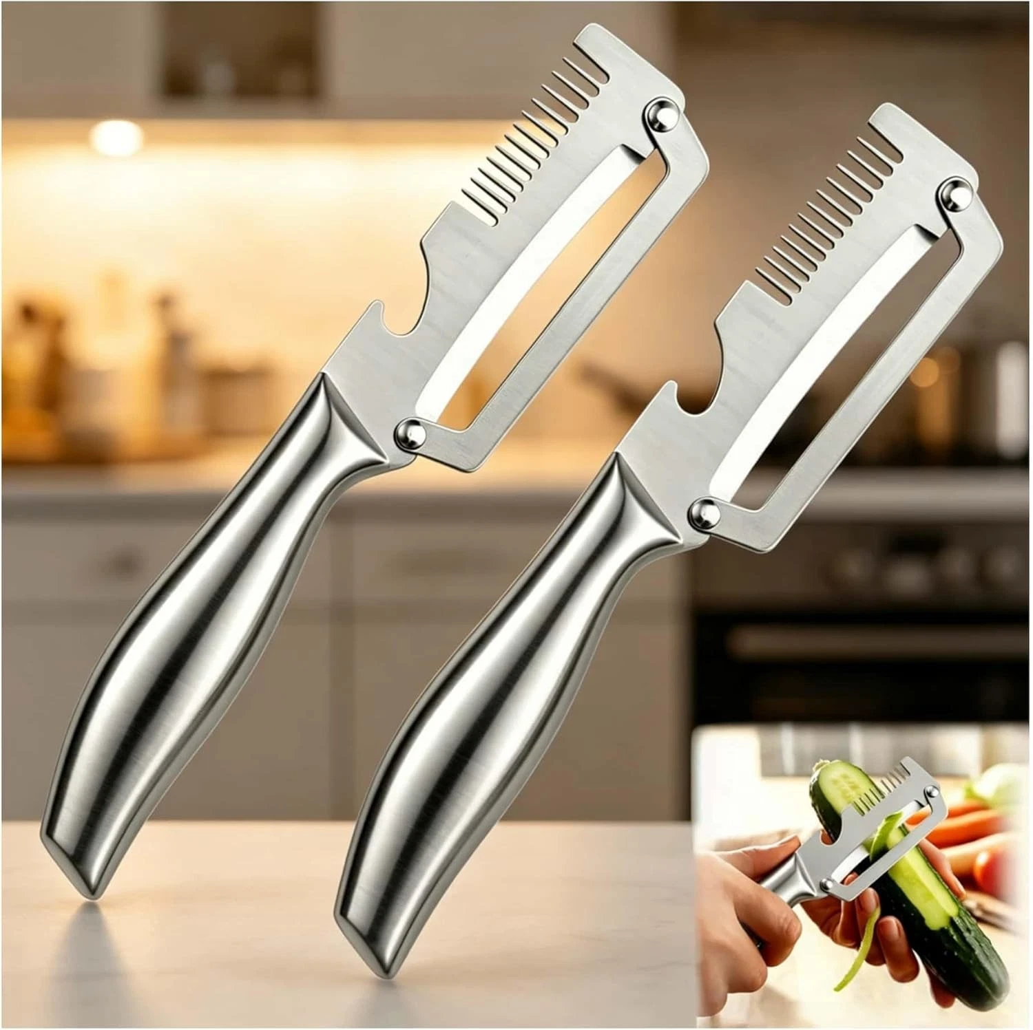 Premium Vegetable Peeler stainless steel Slicers Bottle Opener Multi-Functional
Opens in a new windo