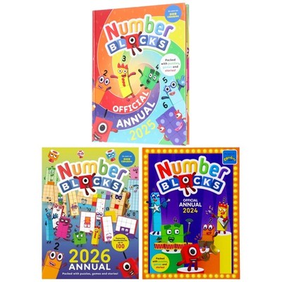Numberblocks Annual 2026, 2025 & 2024 3 Books Collection Set - Ages 4+- Hardback